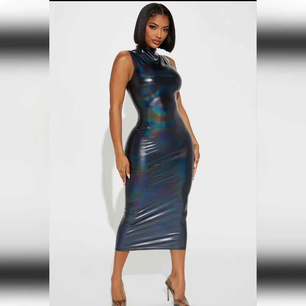 Sleeveless midi dress - Picture 4 of 4